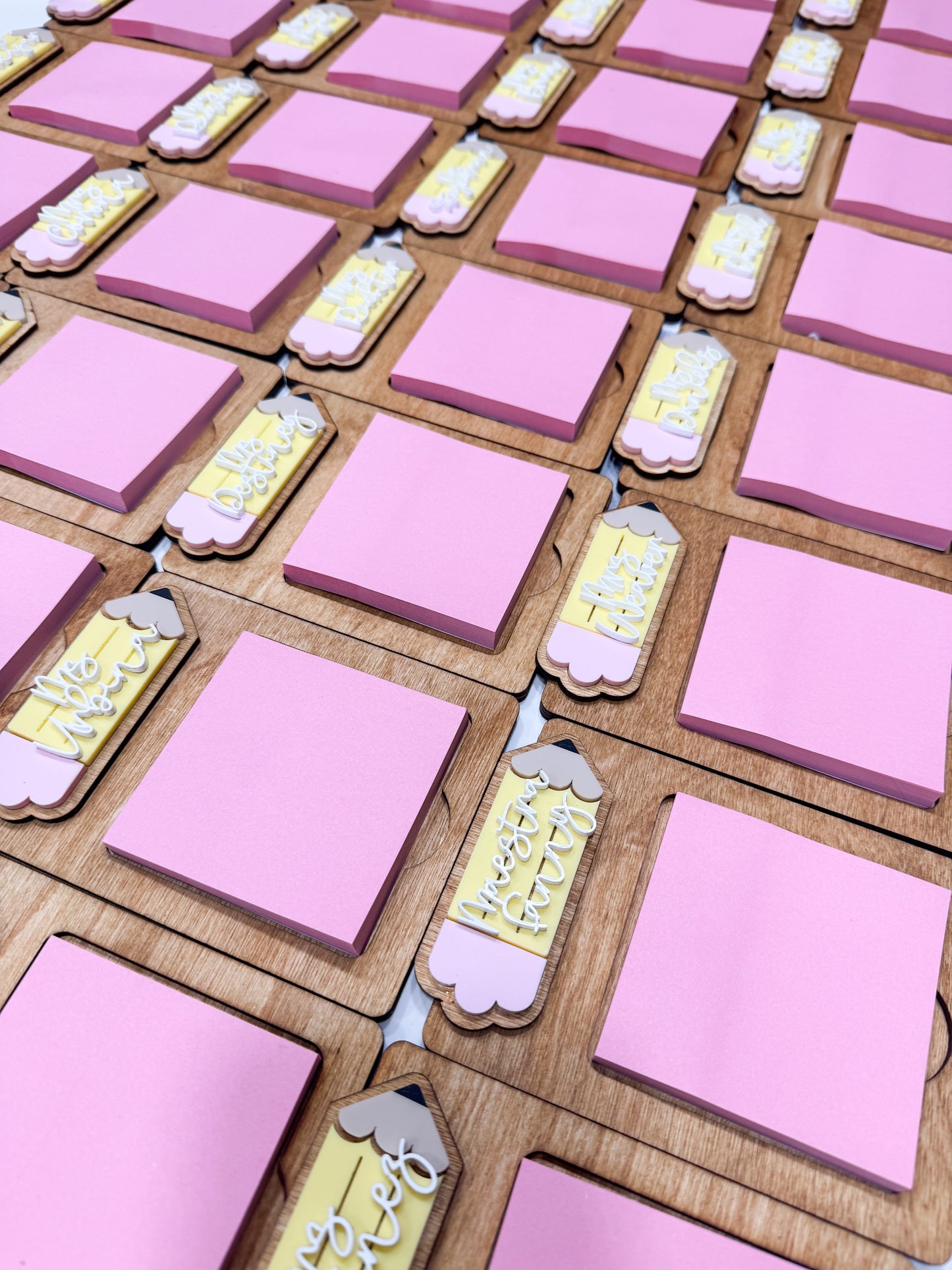 Pencil Wood Notepad Holder