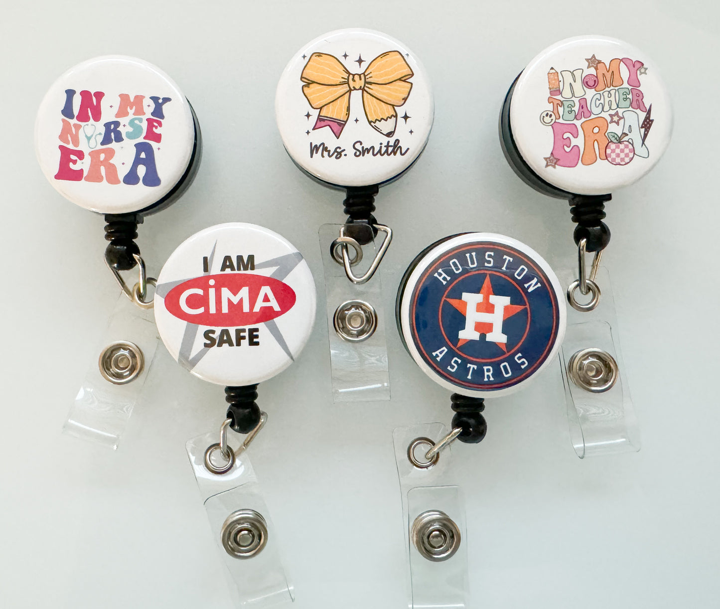 round custom badge reels