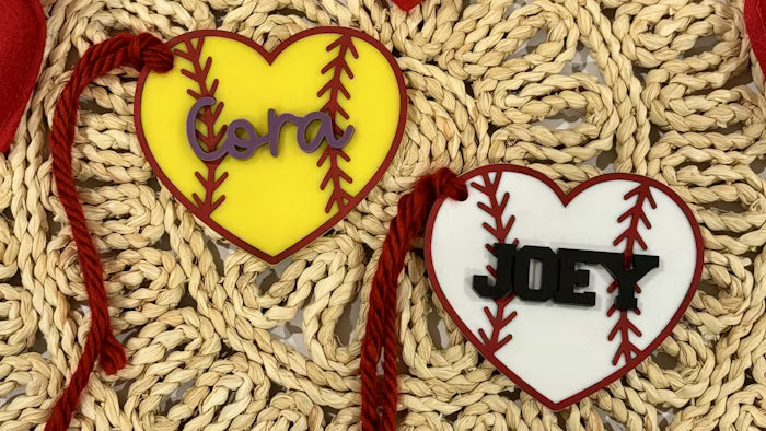 Baseball/Softball Heart Gift Tag