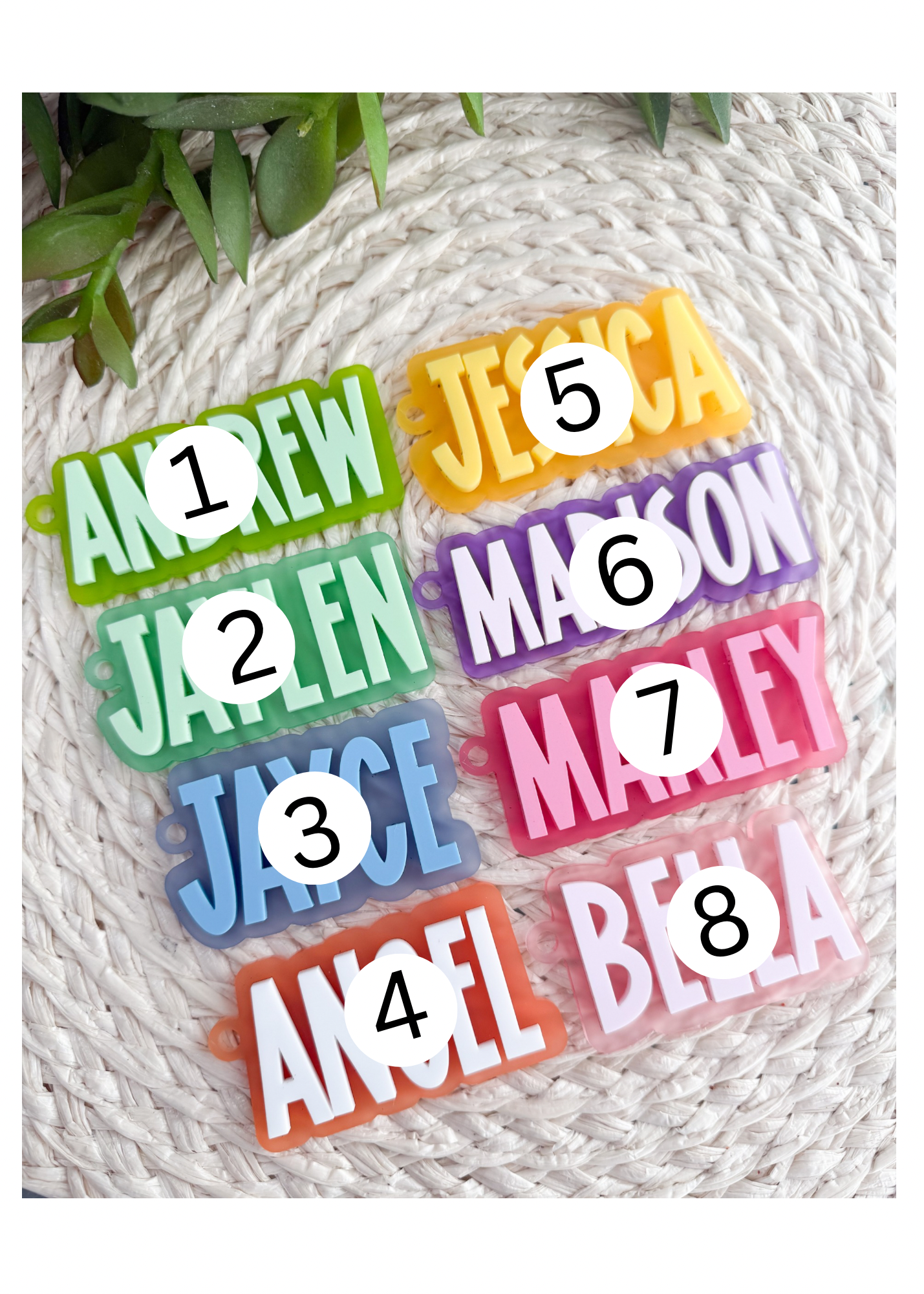 Frosted Custom KeyChain
