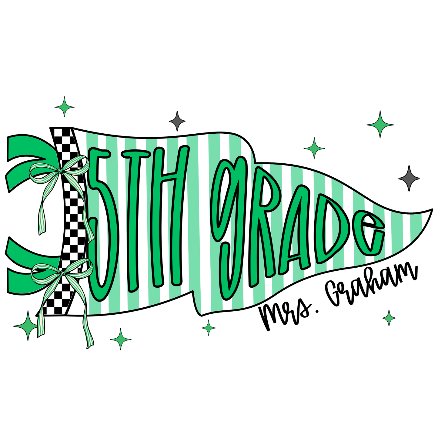 5th Grade Pennant T-shirt- Gildan-Customize
