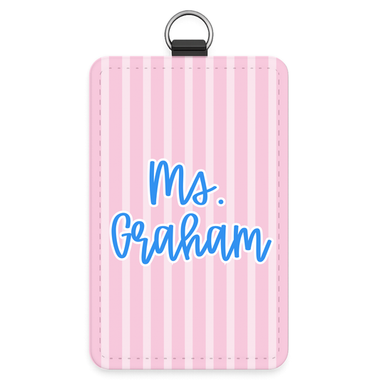 Barbie Pink Stripes- ID Badge