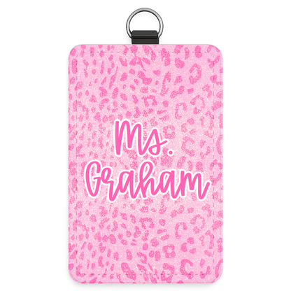 Pink Cheetah- ID Badge