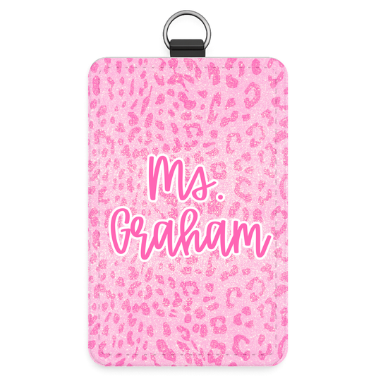 Pink Cheetah- ID Badge