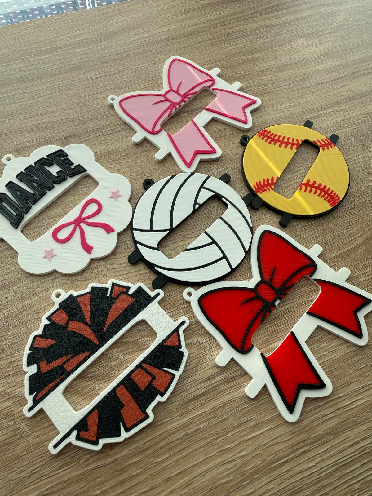 Cheer Hair Tie Holder Keychains