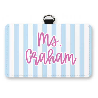 Blue Stripes- ID Badge