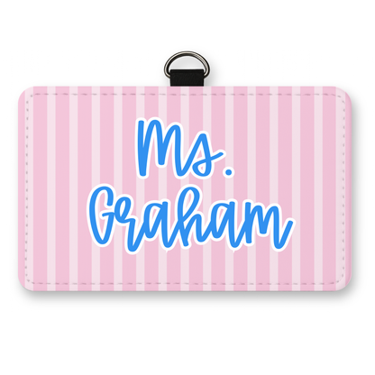 Barbie Pink Stripes- ID Badge