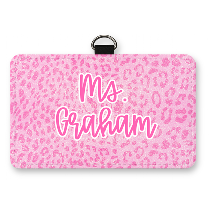 Pink Cheetah- ID Badge