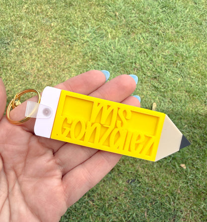 Pencil Keychain- Acrylic