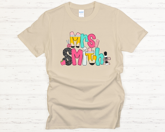 Custom Teacher Name Tee