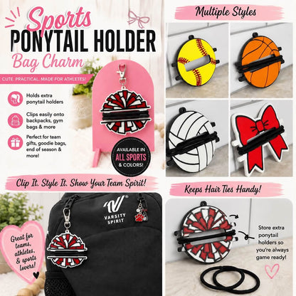 Cheer Hair Tie Holder Keychains