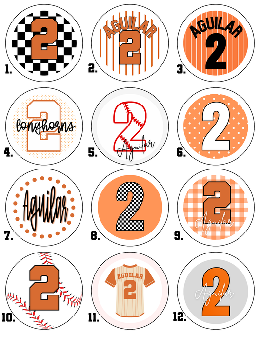 Baseball Game Day Buttons- Customize